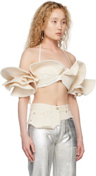 Jacquemus Off-White Le Raphia 'La Brassière Artichaut' Shirt