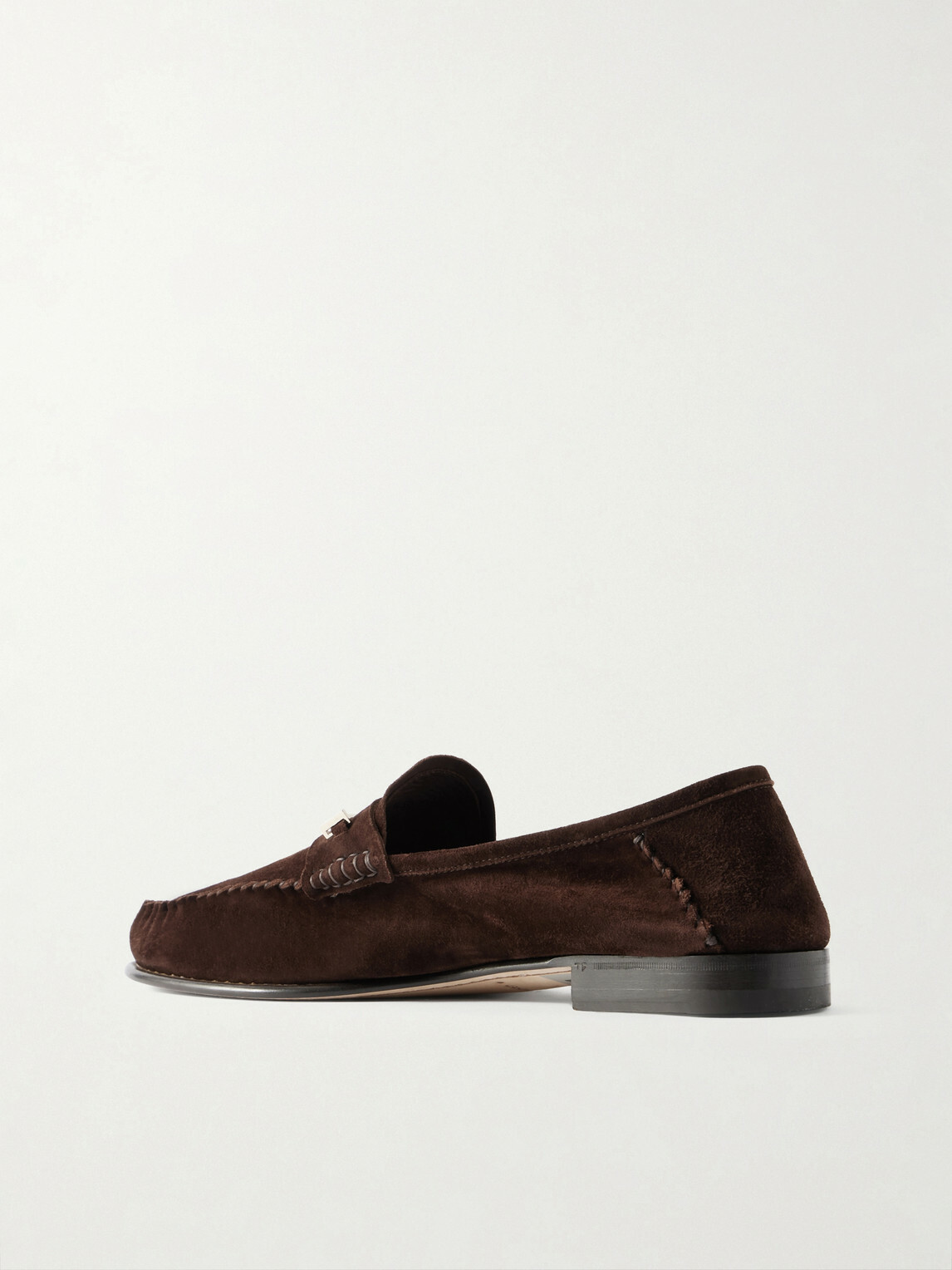 TOM FORD - Ripley Embellished Suede Loafers - Brown