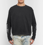 Rhude - Printed Loopback Cotton-Jersey Sweatshirt - Men - Black