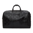 Gucci Black Gucci Signature Weekender Duffle Bag