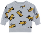 Bobo Choses Baby Blue Mr. Birdie Sweatshirt