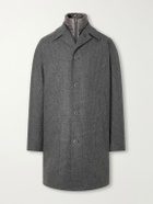 Herno - Padded Wool-Blend Tweed Coat - Gray