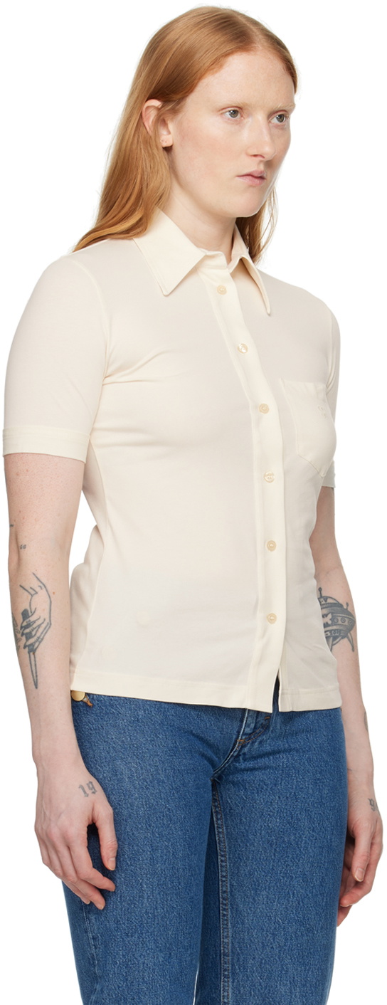 Filippa K Off-White Embroidered Shirt
