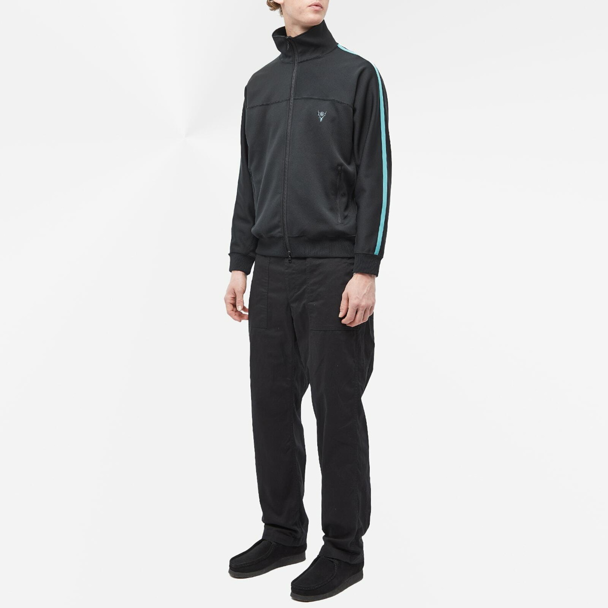 South2 West8 Men's Trainer Jacket in Black