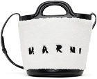 Marni Black & White Small Bucket Messenger Bag