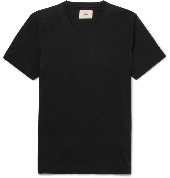 Photo: Folk - Assembly Cotton-Jersey T-Shirt - Men - Black