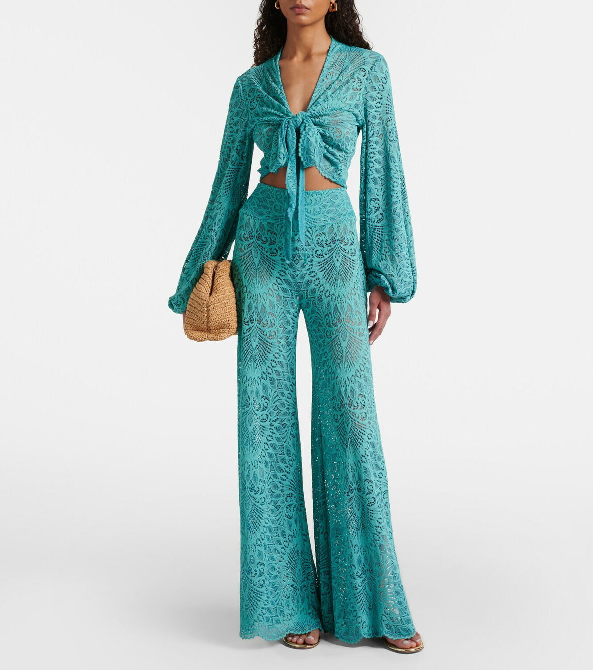 Alexandra Miro Tabitha lace crop top