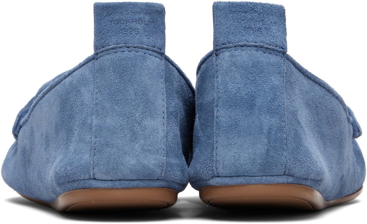 Acne Studios Blue Suede Loafers