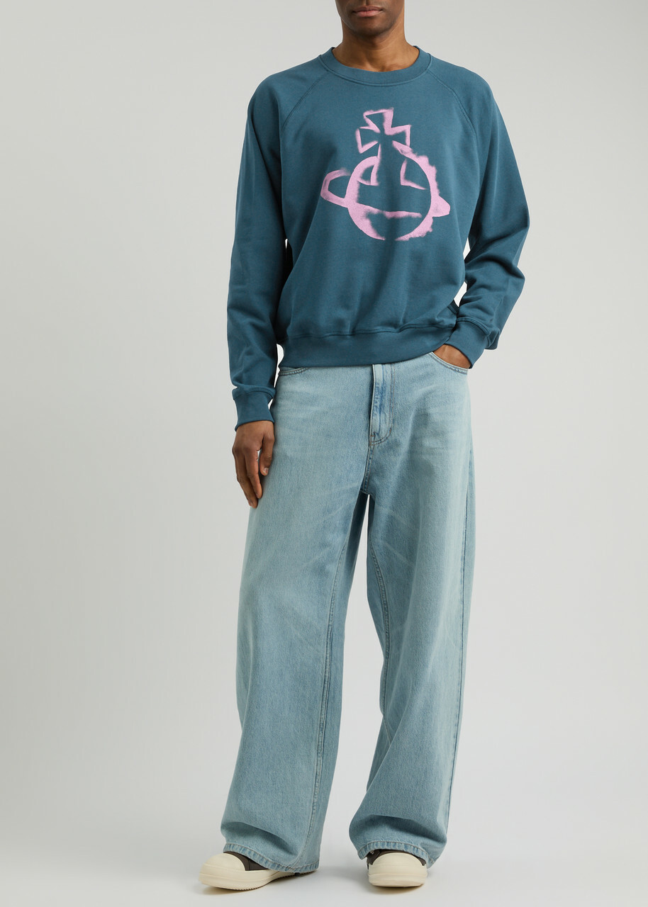 Vivienne Westwood Orb-printed Cotton Sweatshirt Denim