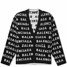 Balenciaga Men's Repeat Logo Cardigan in Black/White