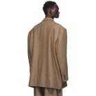 Hed Mayner Brown Single-Breasted Coat