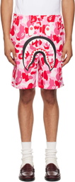 BAPE Pink ABC Camo Shark Shorts