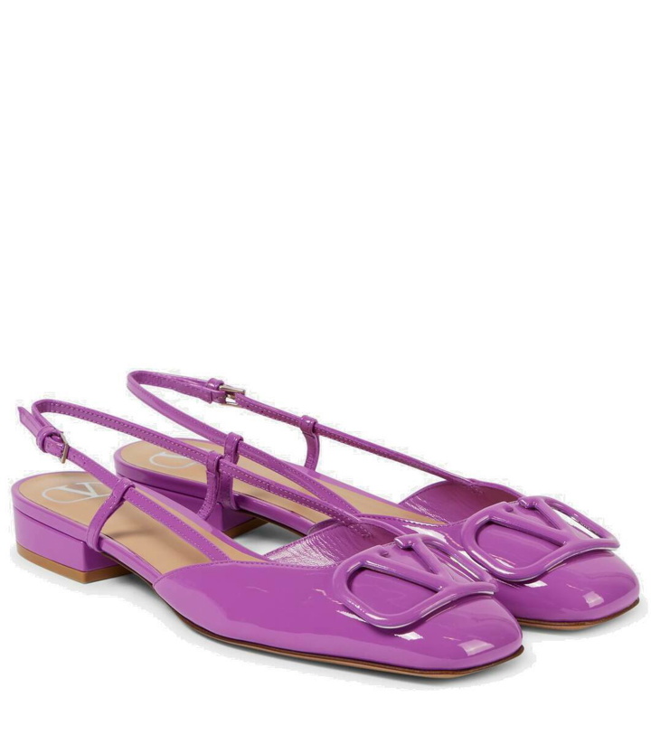 Photo: Valentino Garavani VLogo Signature patent leather flats