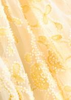 Rotate Birger Christensen Floral-embellished Tulle Midi Dress Yellow