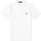Fred Perry Authentic Men's Slim Fit Plain Polo Shirt in White
