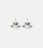 Ginori 1735 Labirinto Tête à Tête' set of two coffee cups and saucers