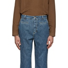 Loewe Blue Cropped Fisherman Jeans