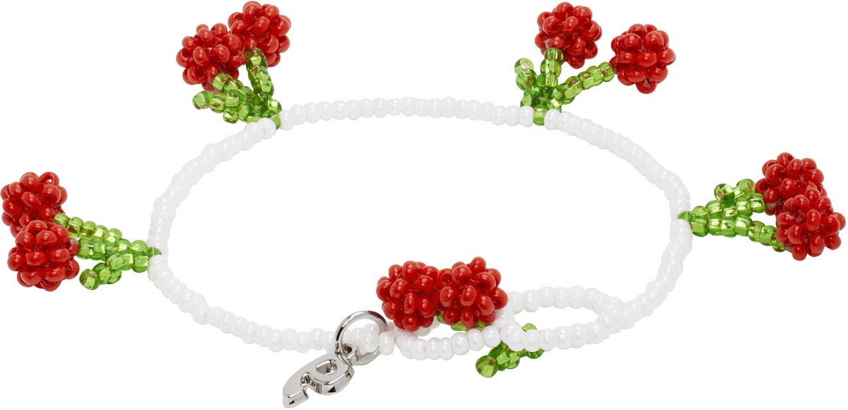 Pura Utz White & Red Cherry Bracelet