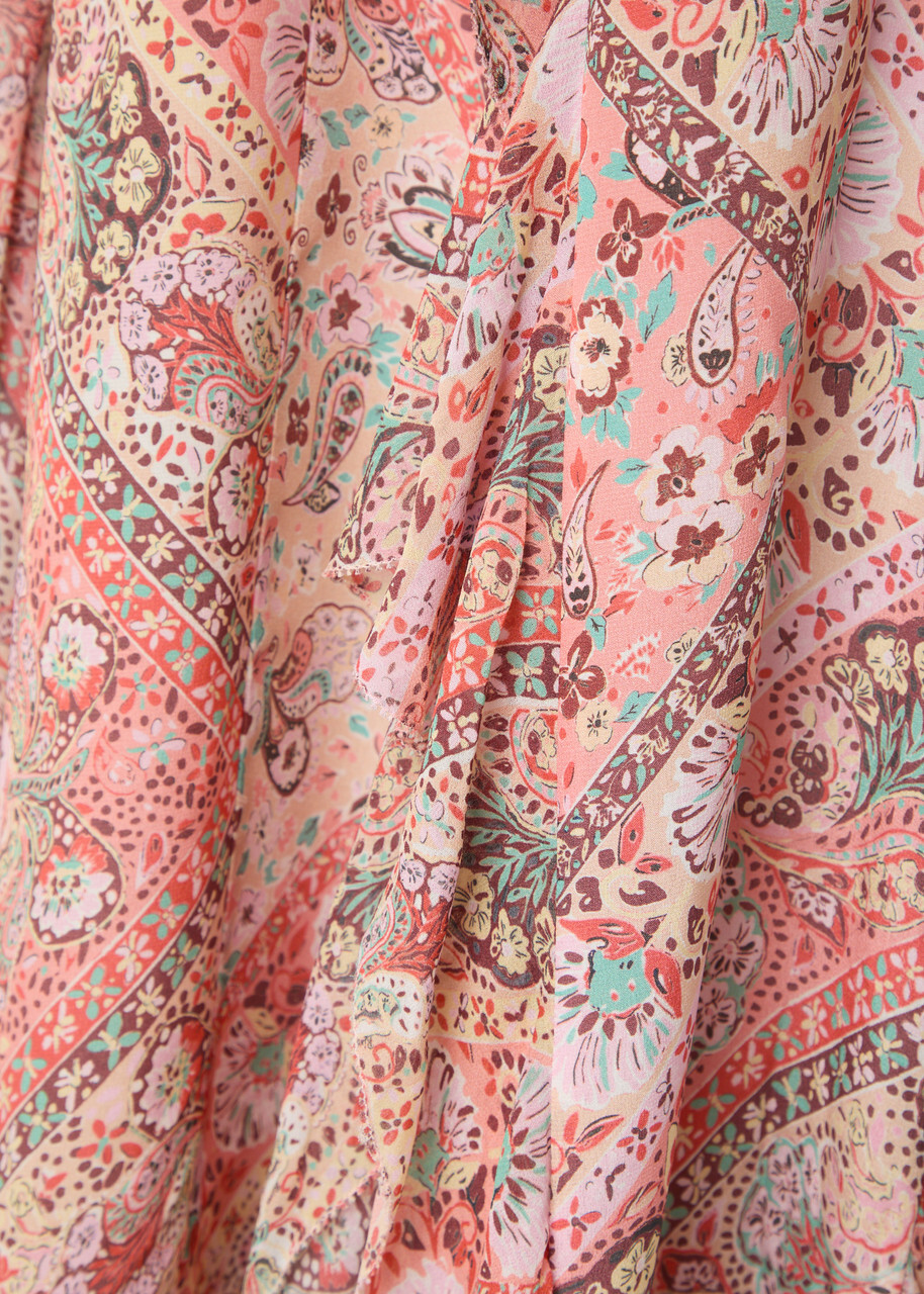 Rixo Ambika Patterned Silk-chiffon Maxi Dress Multicoloured