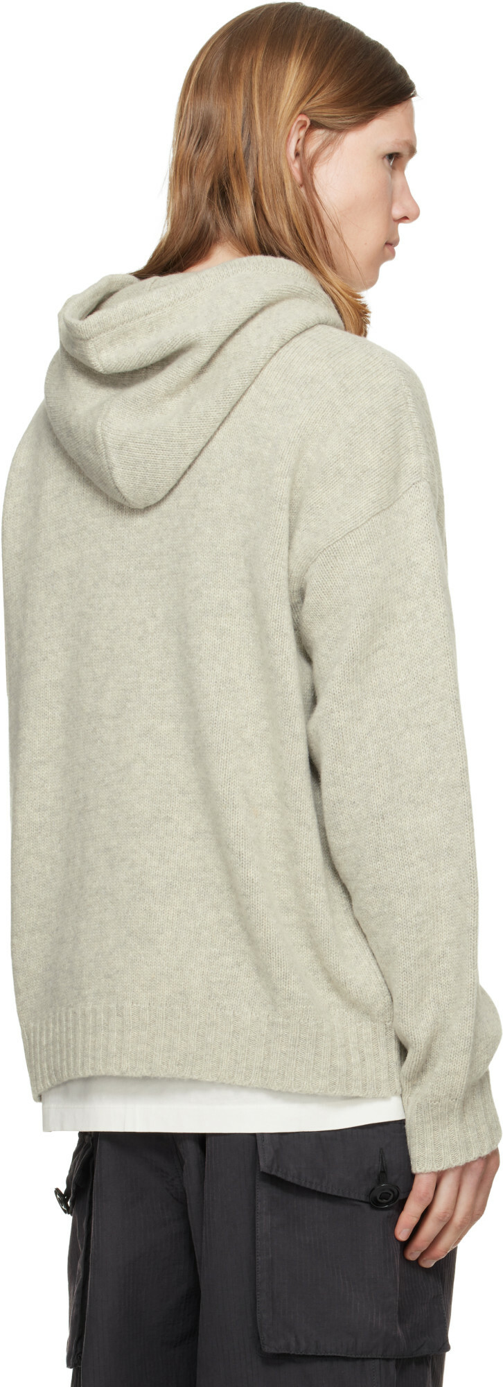 MM6 Maison Margiela Gray Knit Hoodie