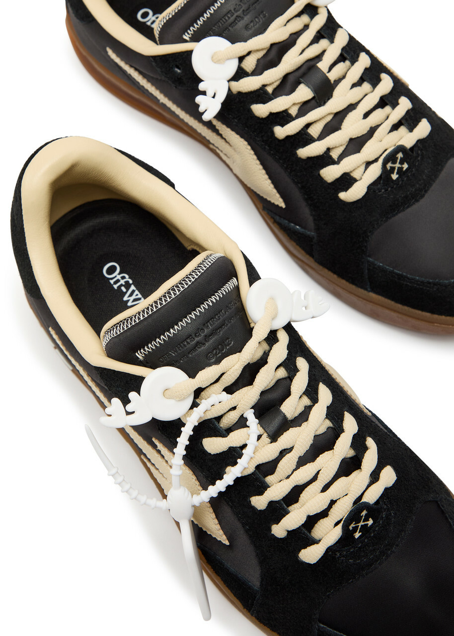Off-white End Of Play Panelled Woven Sneakers Black