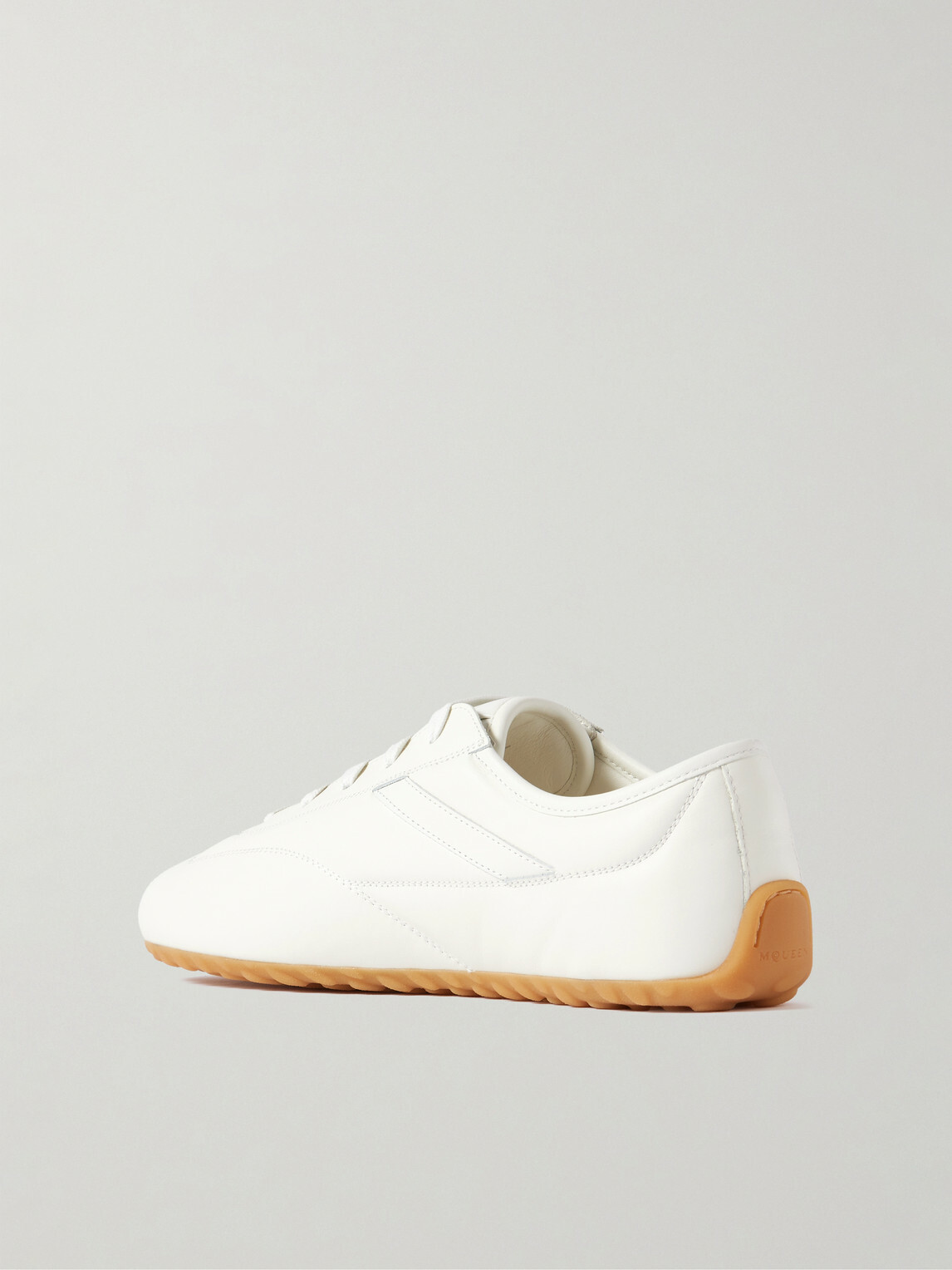McQueen - Logo-Print Leather Sneakers - White