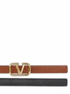 VALENTINO GARAVANI - 1cm Reversible Leather Belt