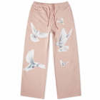 3.Paradis Women's Freedom Doves Lounge Pants in Pink