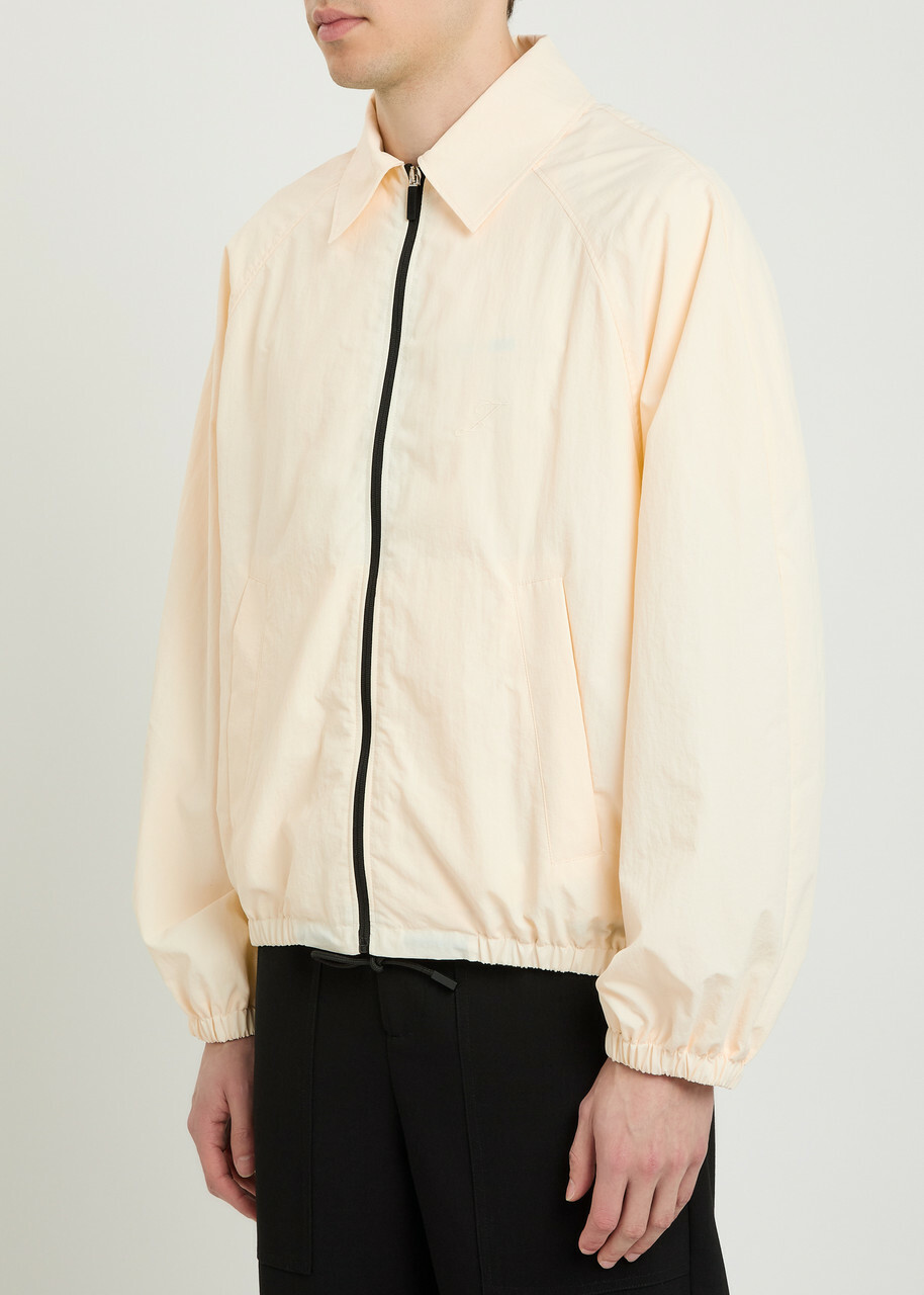 Jacquemus Le Coupe Vent Logo-embroidered Shell Jacket White