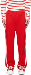 AMI Paris Red Striped Sweatpants