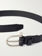 Bleu de Chauffe - 3.5cm Manille Leather Belt - Black