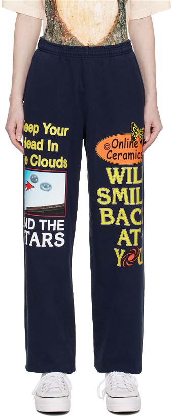Photo: Online Ceramics Navy 'Smiling Cloud' Lounge Pants