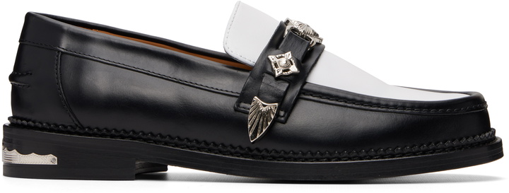 Photo: Toga Virilis SSENSE Exclusive Black & White Metal Loafers