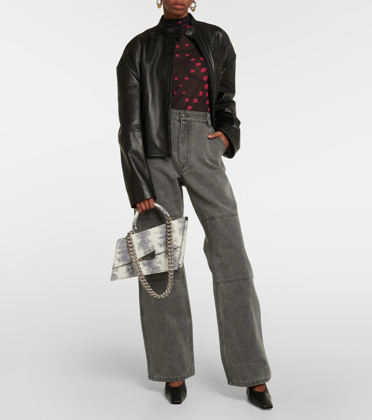 Acne Studios - Distorted suede shoulder bag Acne Studios