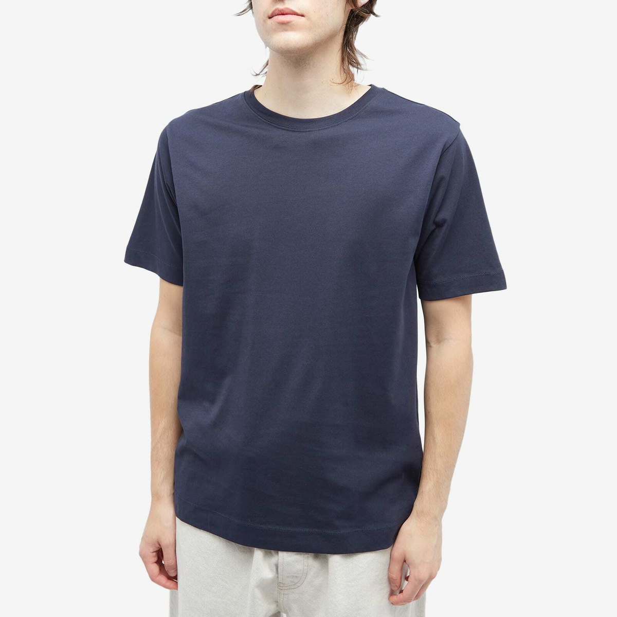 Dries Van Noten Men's Hertz Regular T-Shirt in Navy Dries Van Noten