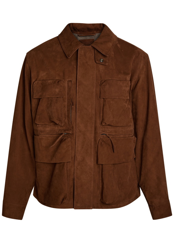Photo: Lemaire Reporter Suede Jacket Brown