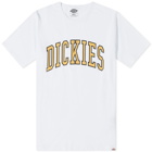 Dickies Men's Aitkin College Logo T-Shirt in White/Honey Gold