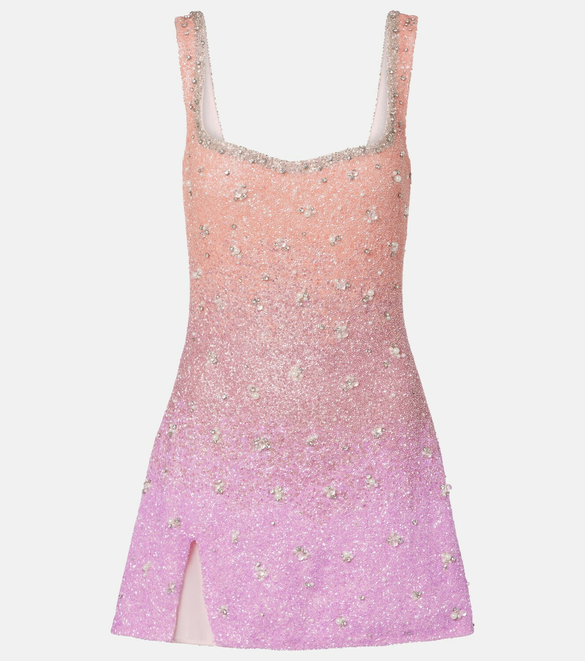 Clio Peppiatt Crystal beaded minidress