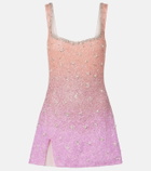 Clio Peppiatt Crystal beaded minidress