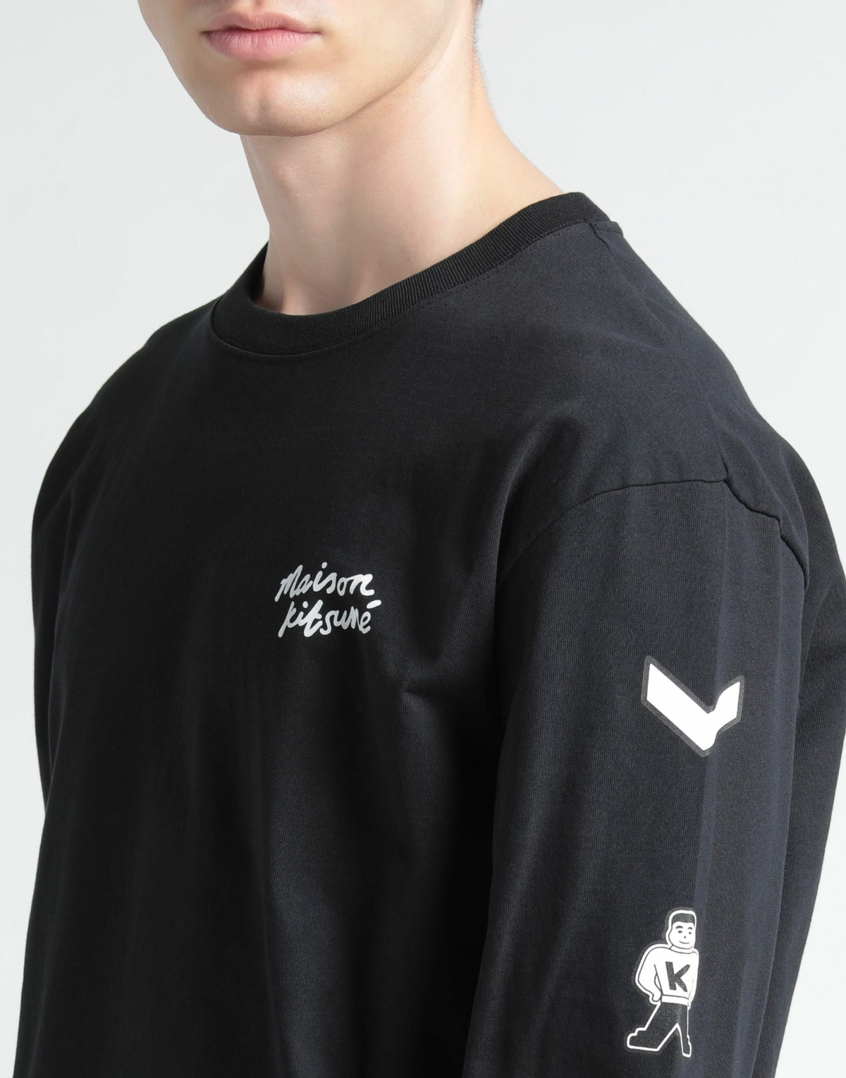 Maison Kitsuné Mens T-shirt in Black