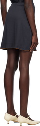 Caro Editions Navy 'Caro' Jersey Miniskirt