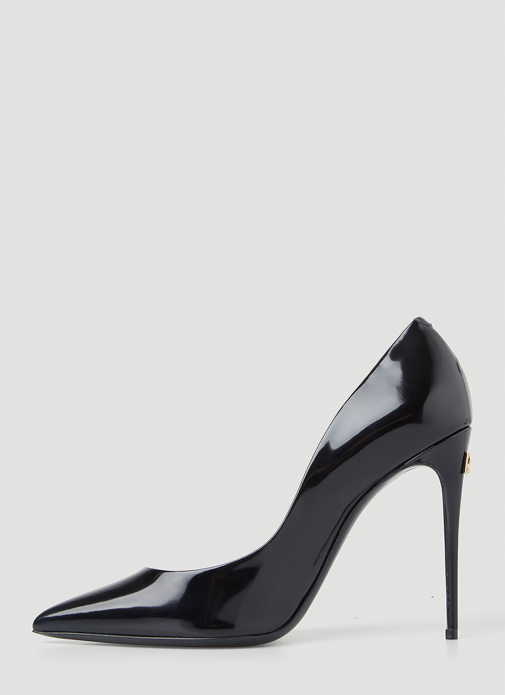 Logo Plaque High Heels in Black Dolce & Gabbana