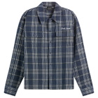 Daily Paper Men's Chenille Script Shirt in Brilliant Blue