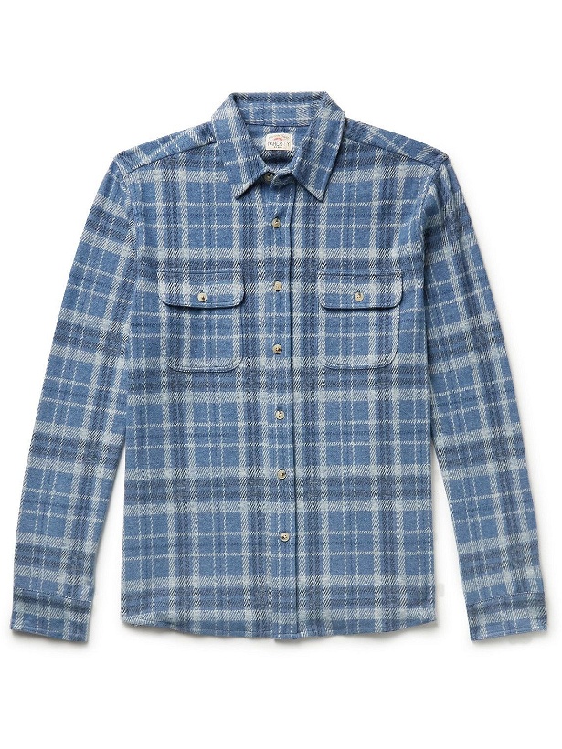 Photo: Faherty - Legend Checked Flannel Shirt - Blue