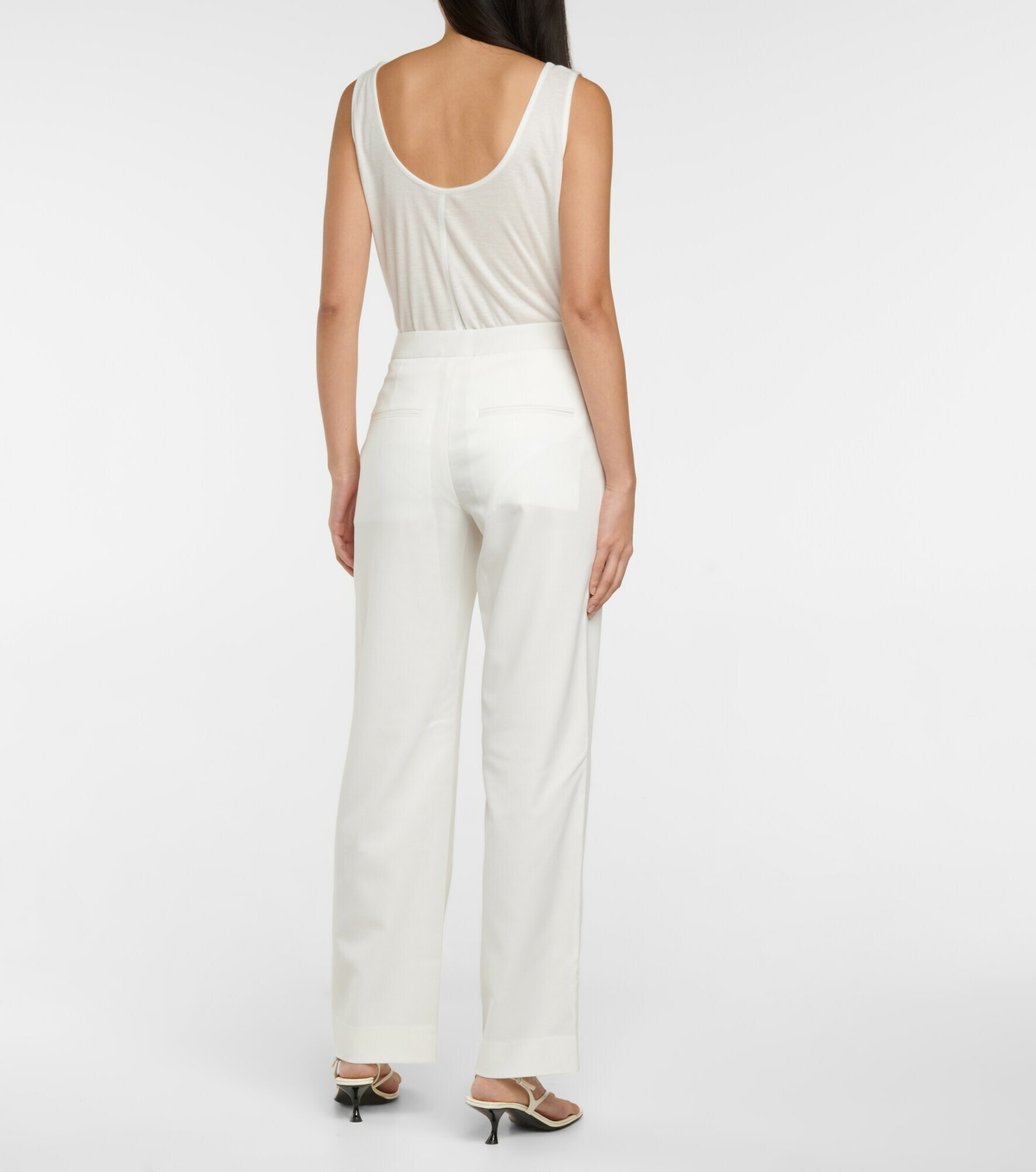 Deveaux New York - Cleo high-rise straight pants