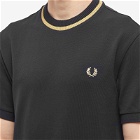Fred Perry Authentic Men's Crew Neck Pique T-Shirt in Black