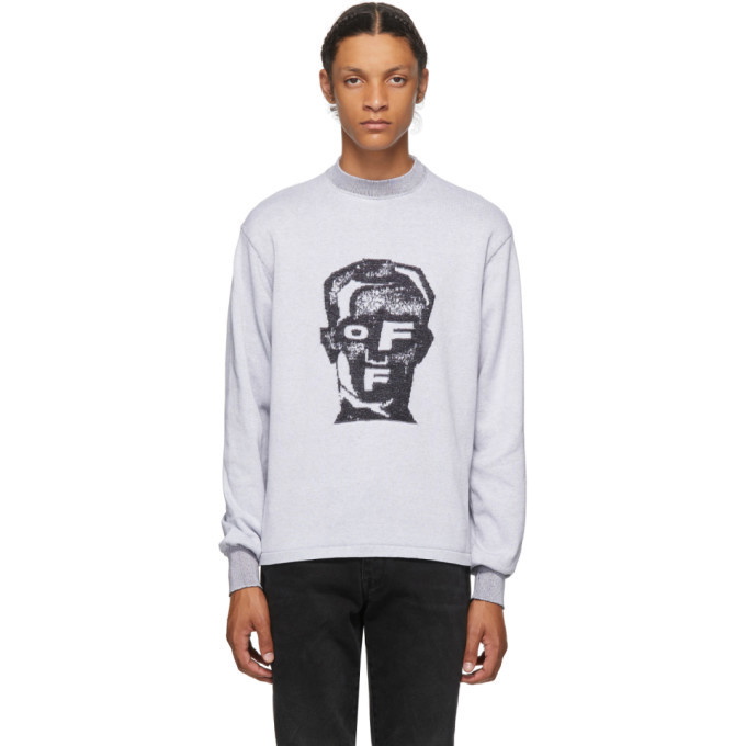 Photo: Off-White Grey Masked Pivot Sweater