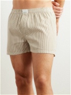 Marant - Barny Striped Cotton Boxer Shorts - Neutrals