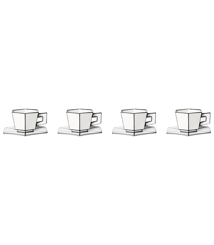 Photo: Serax Carte Blanche set of 4 porcelain cups and saucers
