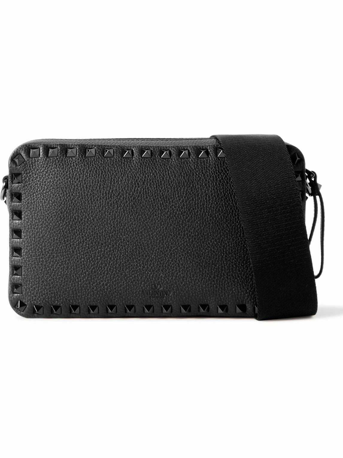 VALENTINO GARAVANI: Rockstud bag in grained leather with studs